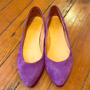 Purple suede madewell (1937 brand) flats size 8